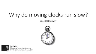 Why do moving clocks run slow?