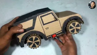 Make a RC Mahindra Thar from cardboard | RC Mahindra Thar