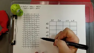 4 Variable K Map: Filling in the Truth Table for a 4 Variable Boolean Expression Video 2