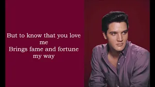 Fame and Fortune - Elvis Presley Lyrics