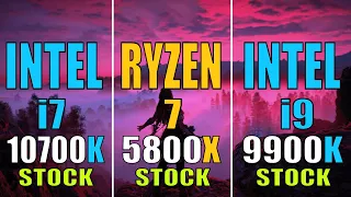 INTEL i7 10700K vs RYZEN 7 5800X vs INTEL i9 9900K || PC GAMES TEST ||