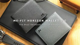 ME-FIT Horizon Wallet 2.0 - Minimalist Billfold wallet with Genuine Saffiano Leather