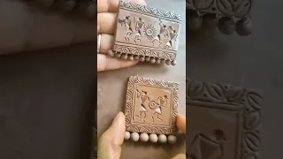 Warli into Terracotta - Part 2 #warlipaintings #warliart #terracottajewellery