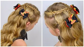 VERY EASY and CUTE hairstyle for girls 🎃 HALLOWEEN 🎃 by LittleGirlHair