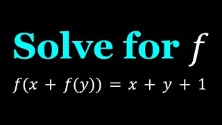 I Solved A Cool Functional Equation