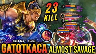 23 Kills + 2x MANIAC!! Unstoppable Gatotkaca Build - Build Top 1 Global Gatotkaca ~ MLBB