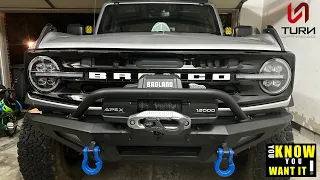 2021 Ford Bronco gets a new bumper and winch from @turnoffroad - Installation