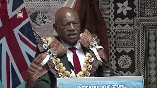 Fiji's Prime Minister receives traditional welcome from Office of the Prime Minister's staff