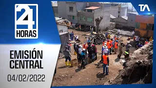 Noticias Ecuador: Noticiero 24 Horas 04/02/2022 (Emisión Central)