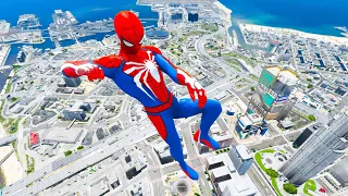 SPIDERMAN Water Ragdolls | GTA 5 Jumps/Fails # (Euphoria Physics | Funny Moments | Ragdoll)