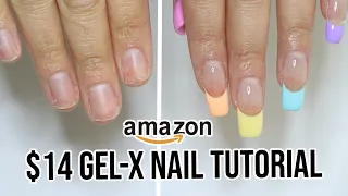 HOW TO GEL EXTENSIONS : $14 AMAZON PASTEL NAILS | FOR BEGINNERS