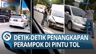 BERI TEMBAKAN PERINGATAN, Detik-detik Penangkapan Perampok di Pintu Tol Pasirkoja