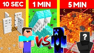 NOOB vs. PRO STAVÍ ULTIMÁTNÍ PASTI za 10 SEC / 1 MIN / 5 MIN v Minecraftu!
