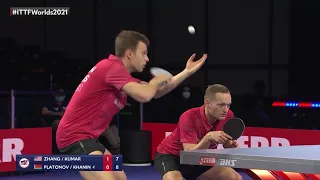 Zhang/Kumar vs Platonov/Khanin | 2021 World Table Tennis Championships Finals | MD | R64