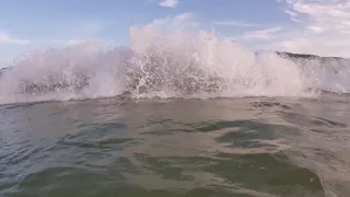 ALMOST DROWNED!! (STRONG WAVES)