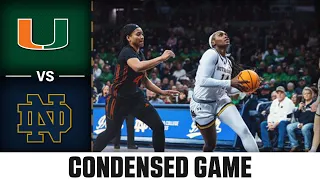 Miami vs. Notre Dame Condensed Game | 2023-24 ACC Women’s Basketball