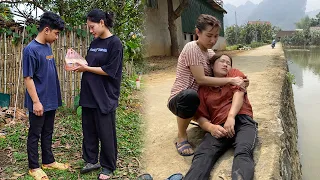 Single Mom-was told by a passerby to help his sick mother - Yen and Manh came to visit their mother