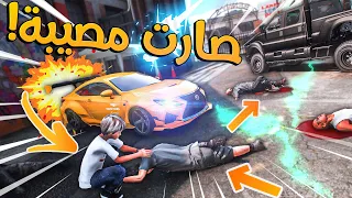 الولد المتسابق #109 _ المجرمين دمرو كل شي عشان السيارة النارية!! _ GTA V