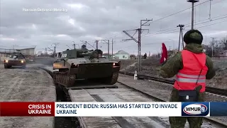 President Biden says Russia has started to invade Ukraine