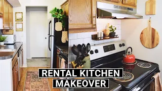 DIY KITCHEN MAKEOVER ✨ Renter-Friendly Transformation For a Small Kitchen (On A Budget)