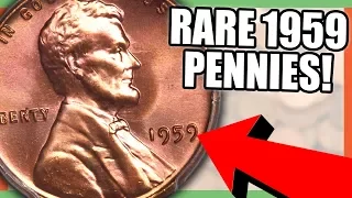 1959 LINCOLN PENNY COINS WORTH MONEY - RARE PENNIES TO LOOK FOR!!!