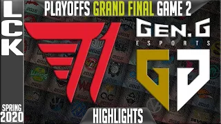 T1 vs GEN Highlights Game 2 | LCK Spring 2020 Playoffs GRAND FINAL | T1 vs Gen.G G2