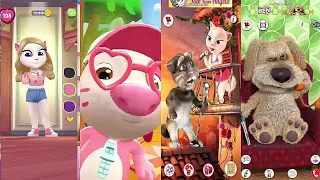 My Talking Hank islands vs My Talking Ben vs My Talking Angela 2 vs Talking Tom Love Angela