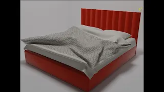 Создание кровати, подушек, простыни, одеяла 3DS Max