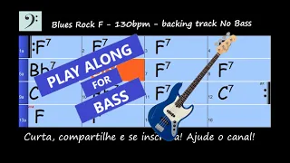 Blues Rock F - 130 bpm - backing track No Bass