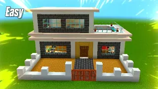 How to build a modern house tutorial [ Easy ] #8#minecraft #tutorial