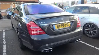 650HP Mercedes S63 AMG W221 with Custom Exhaust- LOUD Revs, Turbo Whistle, Accelerations, Crackles!!