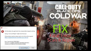 Call Of Duty Cold War Fatal Error (Scan & Repair fix)