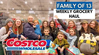 HUGE COSTCO GROCERY HAUL! Family of 13 ❤️ Shopping with 11 Kids🎄