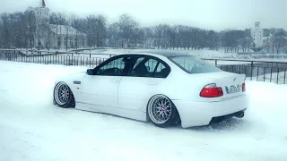 Winter driven Bagged BMW E46 | @crowned_yt