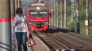 Электропоезд ЭД9Э-0008 платформа 435 км ГЖД 27.08.2021 | ED9E-0008 train platform 435 km