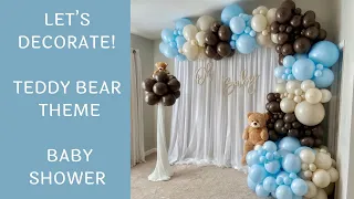 Teddy Bear Baby Shower Decorations | Balloon Garland Tips | Time-Lapse Video