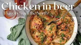 Braise Chicken in Belgian beer - Exploring northern France dishes