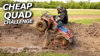 Cheap Quads OBSTACLE COURSE! Polaris vs Suzuki vs Yamaha!