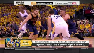 FIRST TAKE HD 11/13/2015 - Kevin Garnett compares Stephen Curry to Michael Jordan