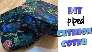 HOW TO MAKE A CUSHION COVER WITH PIPING & ZIP || DIY HOME DECOR