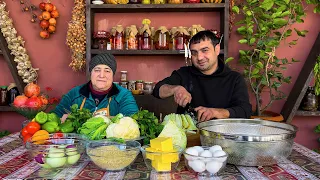 HEAVENLY VILLAGE HAVE A PEACEFUL DAY | COLD DAY AND CAKE WITH HOT SAMOVAR TEA! RURAL VILLAGE FAMILY