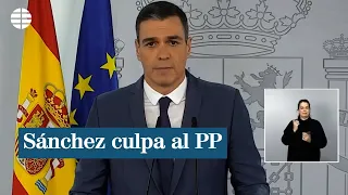 Pedro Sánchez acusa al PP de "retener por medios espurios" la voluntad de los ciudadanos