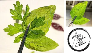 FRIED HERBS GARNISH - Easy Microwave Method