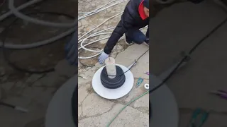 затяжка кабеля в гофру и обратно с гофрой в бухту. #lifehacks #самоделки #electric #work #power