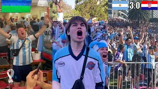 Completely Crazy Argentina Fan Reactions To Messi And Álvarez's Goals Against Croatia