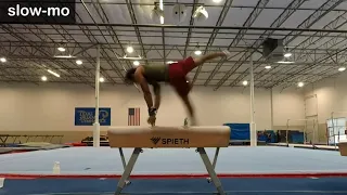 MAG fig 2022 (pommel horse) Double scissor fwd. [B] slow-mo