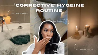 MY "CORRECTIVE" SHOWER ROUTINE 2023 | soft + glowy skin, body acne, KP, shaving, dry brushing, etc.