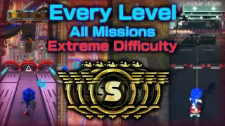 Sonic Frontiers - All Cyberspace Levels (Base Game) - All Missions, Extreme Difficulty, No Damage