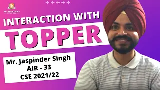 Interaction with Topper | Mr. Jaspinder Singh - AIR 33 | CSE 2021/22