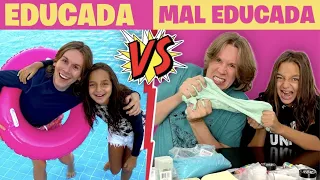 EDUCADA VS MAL EDUCADA NA PISCINA / FAZENDO SLIME - O FILME | TIO LUCAS